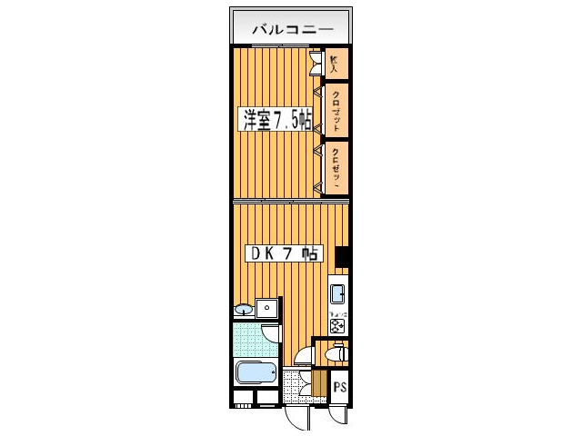 小倉セントラルコーポの間取り