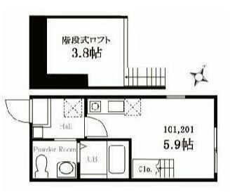 【横浜市港南区最戸のアパートの間取り】