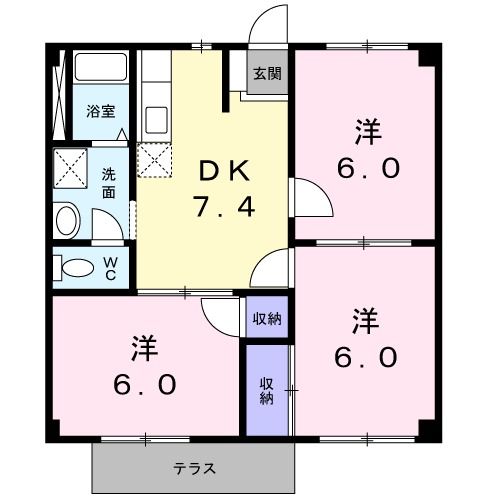 ニューシティノナカIIの間取り