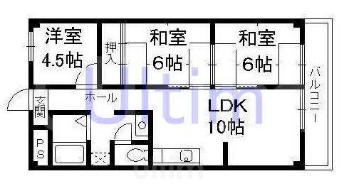 足立ハイツ竹田の間取り