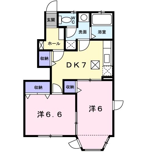 サンパティーク・ロジュマンＢの間取り