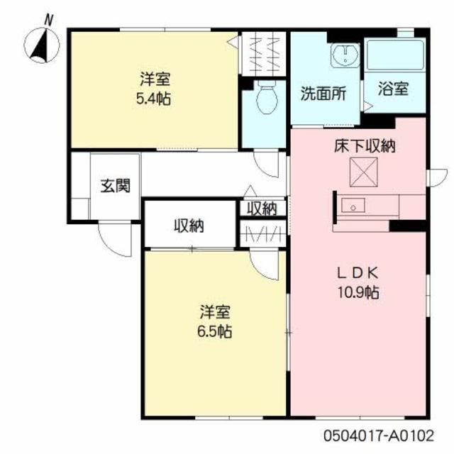 エスポワールＫＭ　Ａ棟の間取り