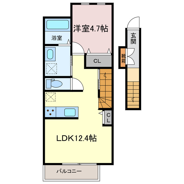 仮）新築津乃峰アパートの間取り