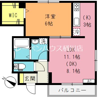 上尾市井戸木のアパートの間取り