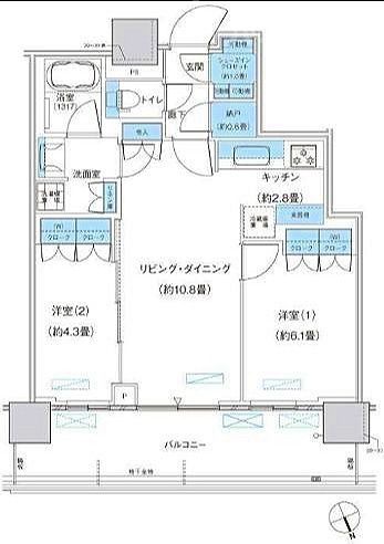 柏市若柴のマンションの間取り