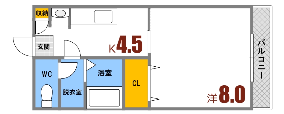 コーポ上瀬野19-10の間取り