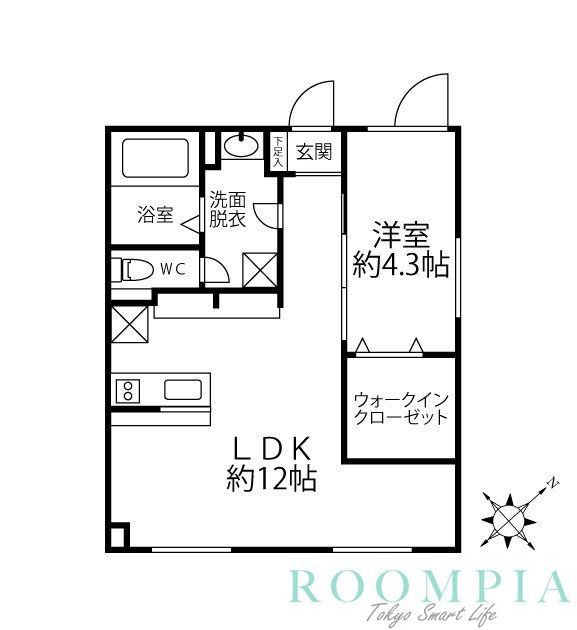 【クリオ　ラモード学芸大学の間取り】