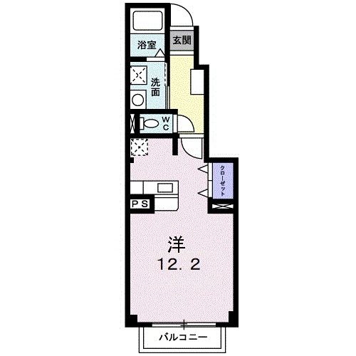 【鹿児島市吉野町のアパートの間取り】