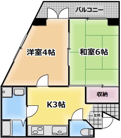 江東区亀戸のマンションの間取り