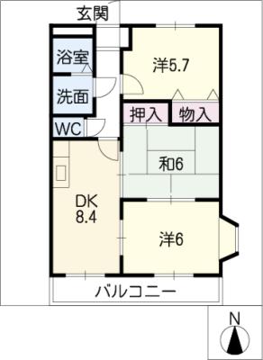 サンメゾン・スギの間取り