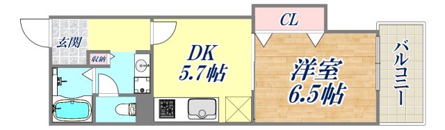 サンクラッソ湊川公園駅前の間取り