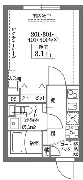 ＣＯＣＯＣＵＢＥ日本橋水天宮の間取り