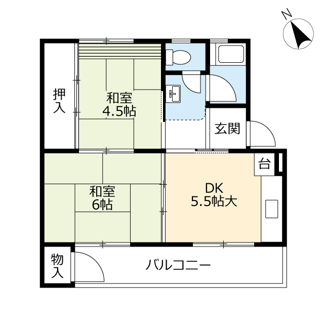 ＵＲ徳力の間取り