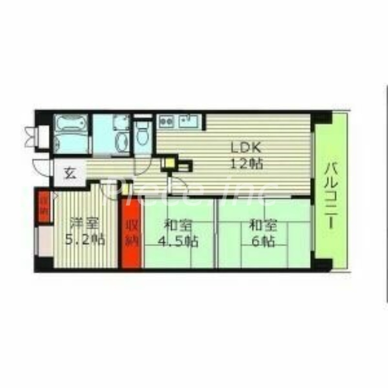 大阪市城東区天王田のマンションの間取り