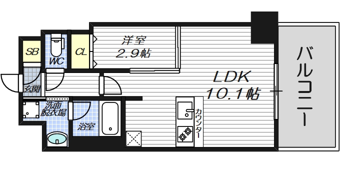 アヴェニール中崎の間取り