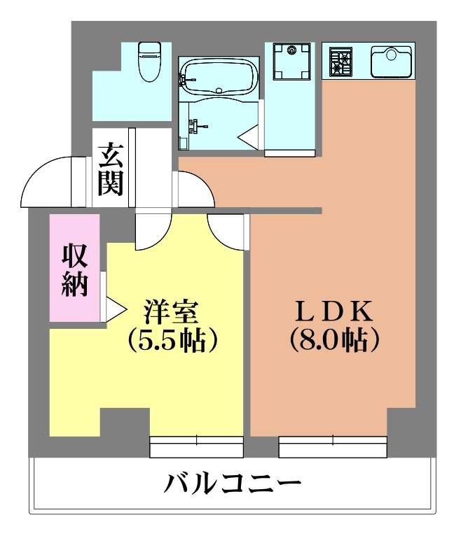 神戸市須磨区禅昌寺町のマンションの間取り