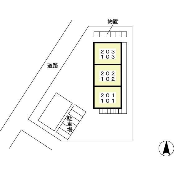 【セジュールＫｅｉの駐車場】