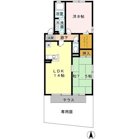 フェルトラウト２４　B棟の間取り