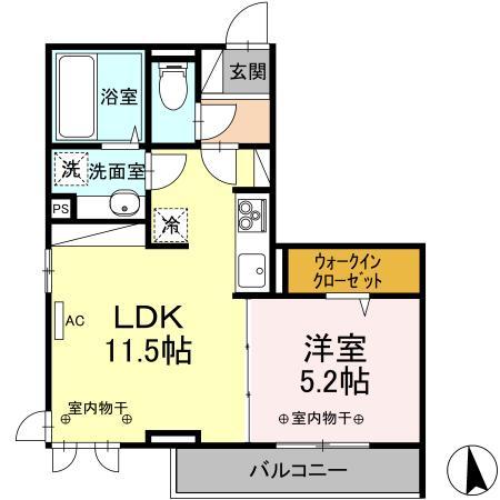 古河市下辺見のアパートの間取り