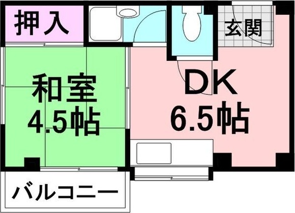 尼崎市大物町のアパートの間取り