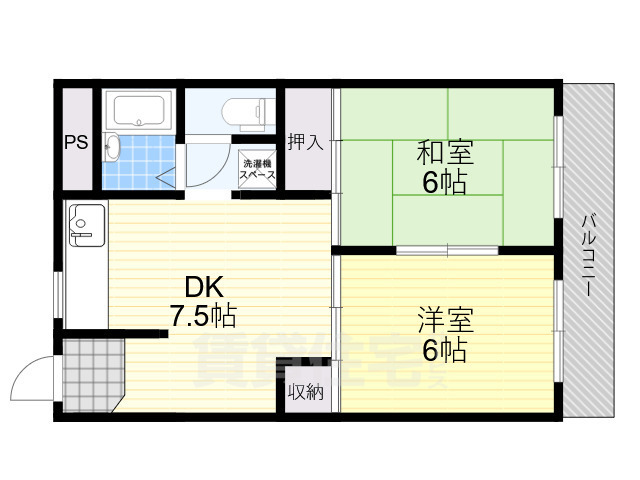 山城クリーンハイツの間取り