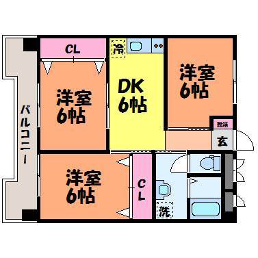 フェリオ市駅西IIの間取り