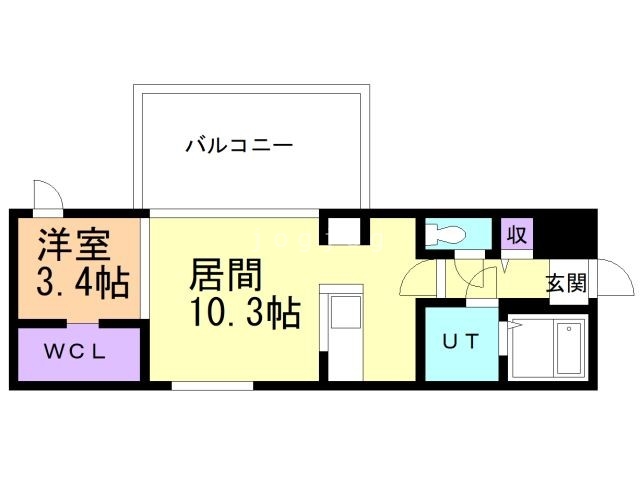 札幌市白石区南郷通のマンションの間取り