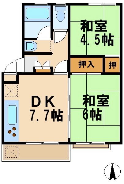 横浜市青葉区荏田西のマンションの間取り