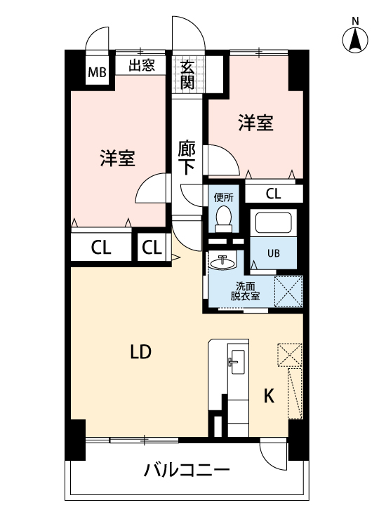 綾歌郡宇多津町浜六番丁のマンションの間取り