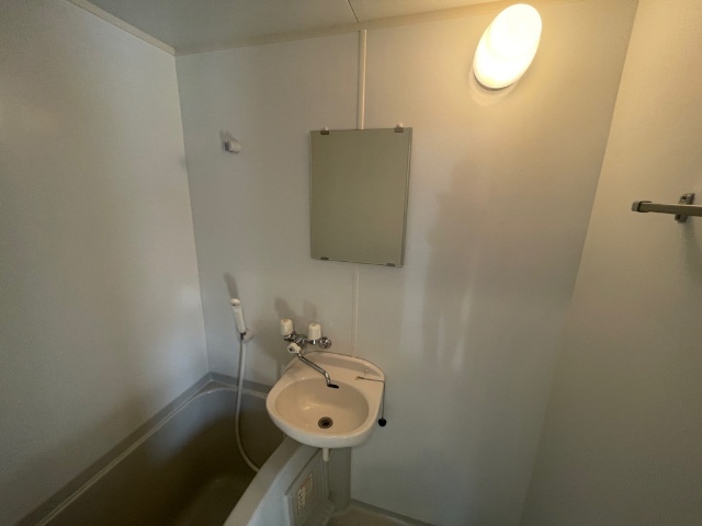 洗面設備　南向きのベランダは洗濯物もあっと言う間に乾いちゃいますね！