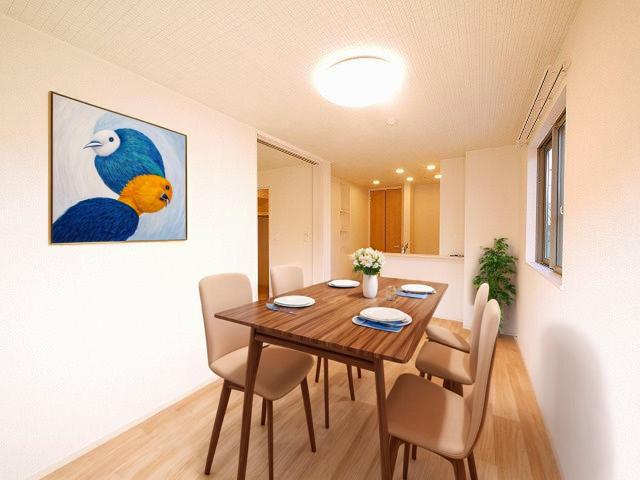 居室・リビング　CGで家具等を配置したもので家具等は含まれません