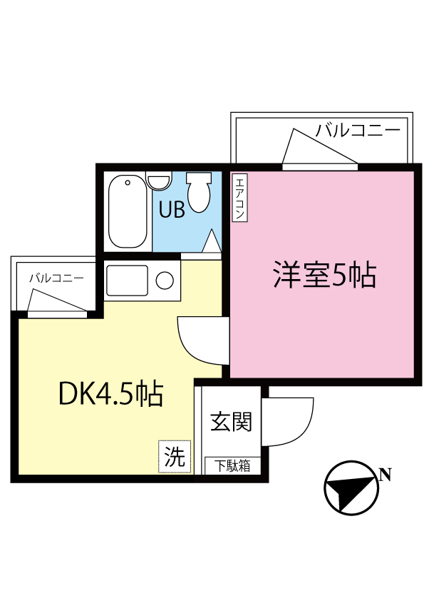 ミングルAP.栗谷一番館の間取り