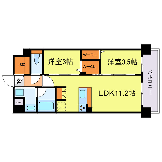 アーバネックス中崎町IIの間取り