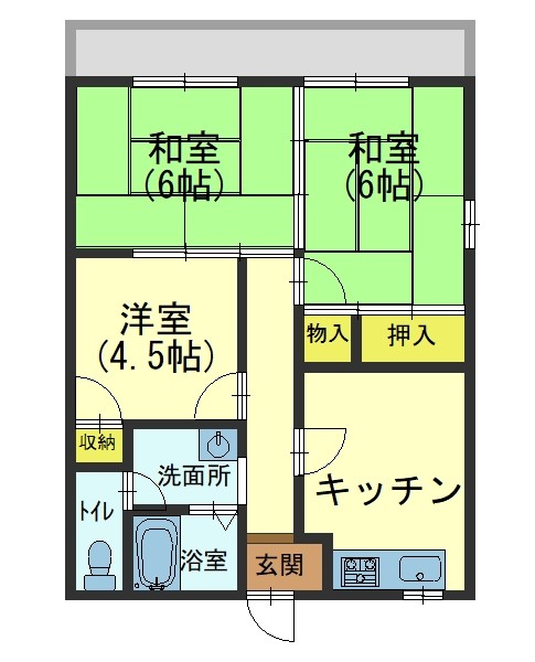 新柏原ビレッジ2号棟の間取り写真