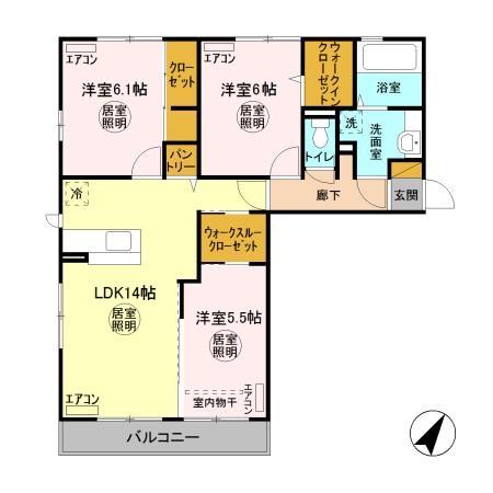 ルアナ姉崎の間取り写真