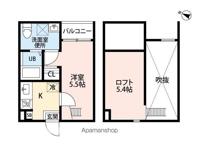 地下鉄名港線 六番町駅 徒歩10分 2階建 築9年の間取り写真