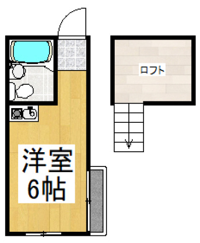 西武新宿線 久米川駅 徒歩5分 2階建 築40年の間取り写真