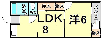 西伊丹マンションの間取り写真