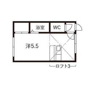 地下鉄南北線 北３４条駅 徒歩9分 3階建 築38年の間取り写真