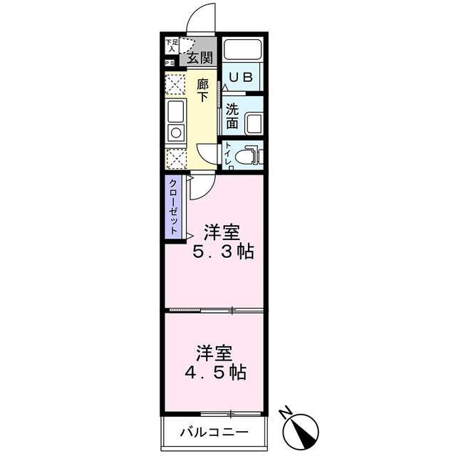 都営新宿線 本八幡駅 徒歩2分 3階建 築2年の間取り写真