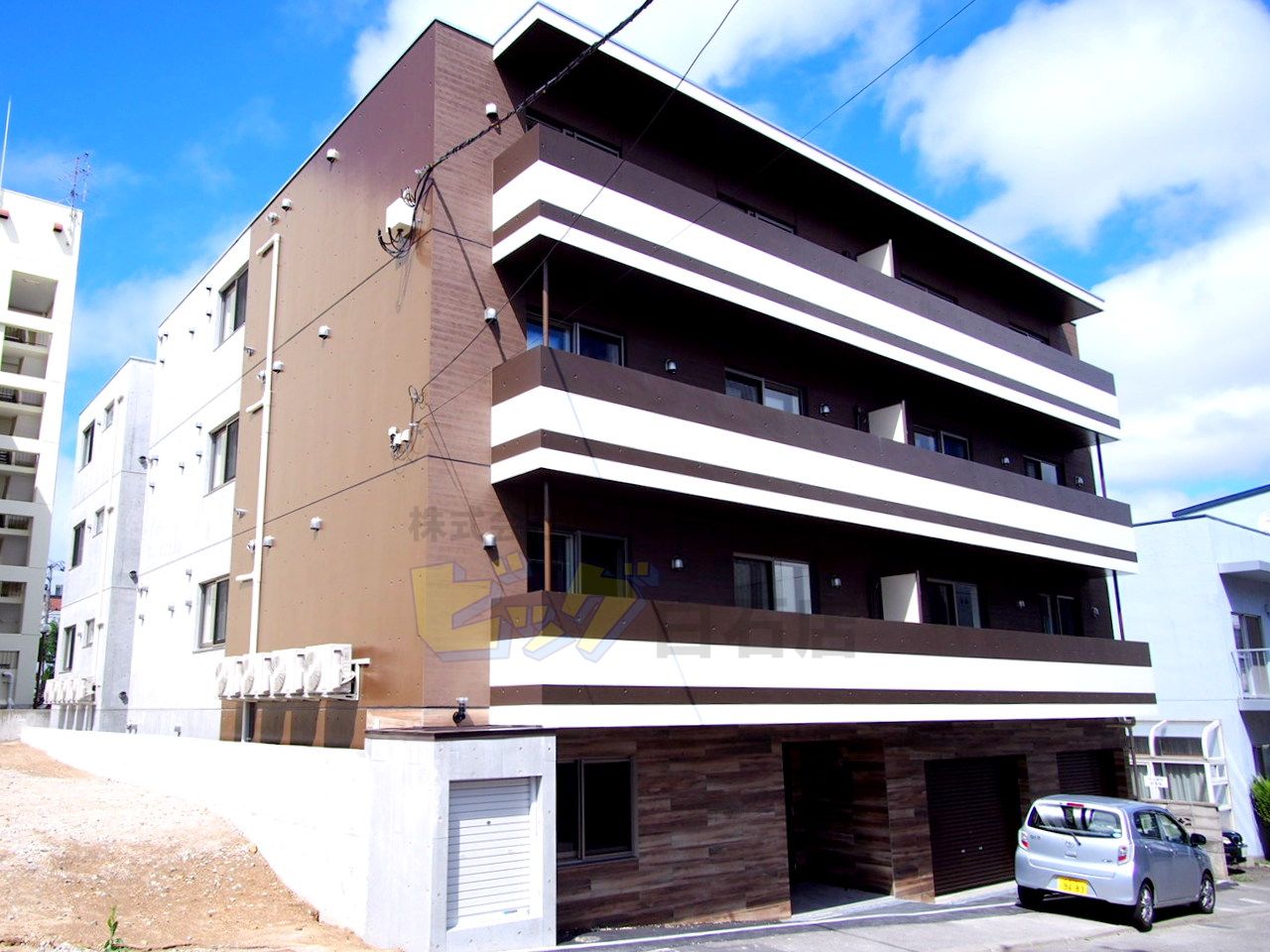 建物外観　経済的な都市ガス採用のマンション募集開始です♪