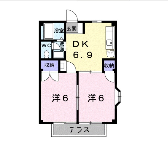 サンライズ大東Bの間取り