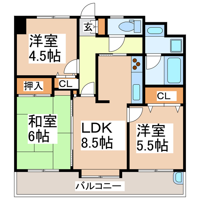 シティマンション八代緑町の間取り