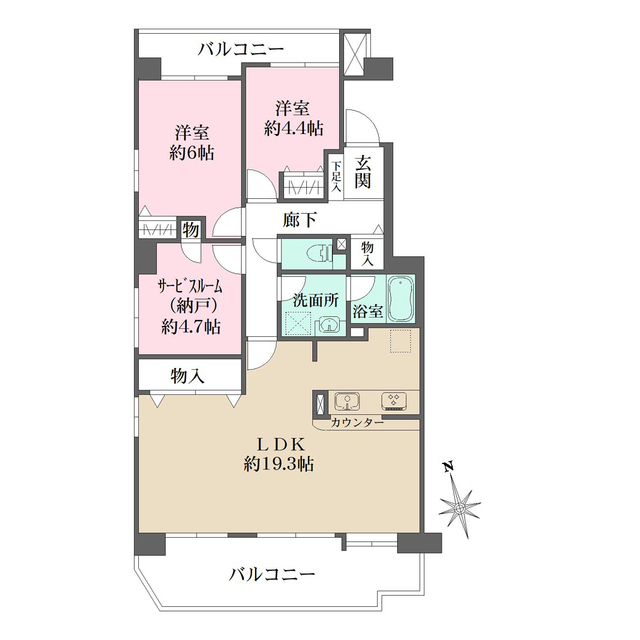 藤和シティコープ神山IIの間取り