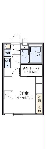 レオパレスおおとりの間取り