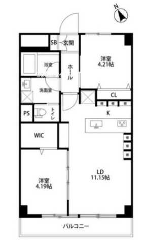 新宿区四谷坂町のマンションの間取り