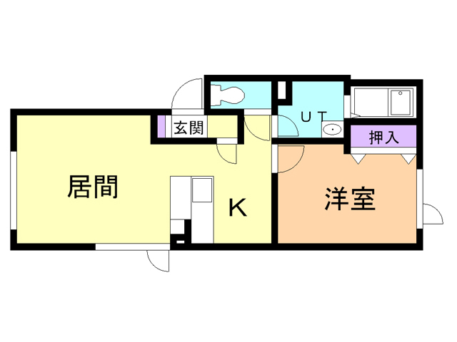 苫小牧市豊川町のアパートの間取り