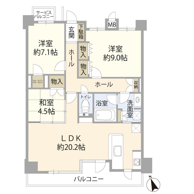 Ｄ’グランセ八事御幸山（０００４０５０）の間取り