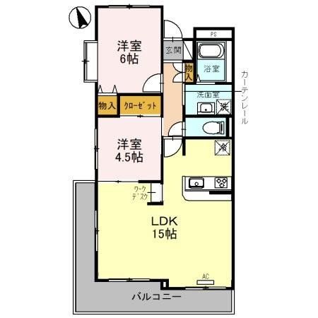 川口市原町のマンションの間取り