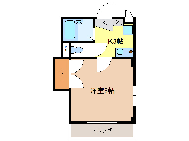 岐阜市下鵜飼のマンションの間取り